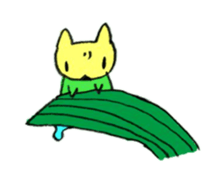 The Chinese Bushbrown's larva like a cat sticker #15875293