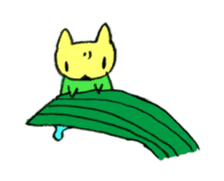 The Chinese Bushbrown's larva like a cat sticker #15875293