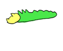 The Chinese Bushbrown's larva like a cat sticker #15875299