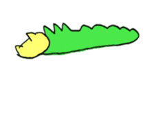 The Chinese Bushbrown's larva like a cat sticker #15875299