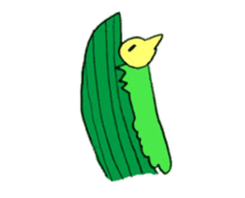 The Chinese Bushbrown's larva like a cat sticker #15875312