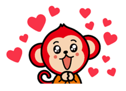 Locksmith's monkey and a cute cat sticker #15875881