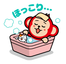 Locksmith's monkey and a cute cat sticker #15875886