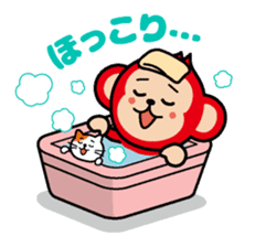 Locksmith's monkey and a cute cat sticker #15875886