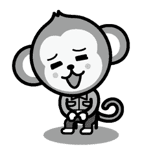 Locksmith's monkey and a cute cat sticker #15875897