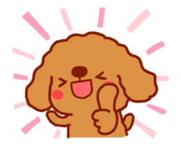 Red Poodle GA-BI sticker #15877724