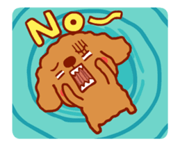 Red Poodle GA-BI sticker #15877734