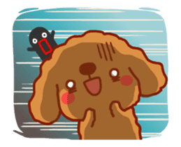 Red Poodle GA-BI sticker #15877736