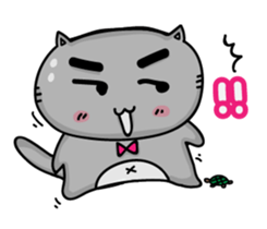 Gary cat & bye bye rabbit together sticker #15877921