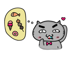 Gary cat & bye bye rabbit together sticker #15877925