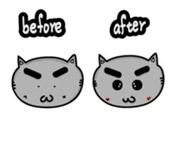 Gary cat & bye bye rabbit together sticker #15877951