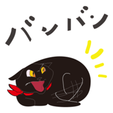 Kindergarten and black cat sticker #15878711