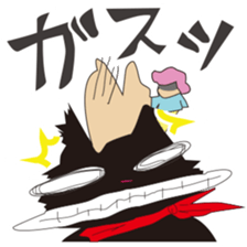 Kindergarten and black cat sticker #15878716