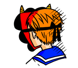 Namahage girl and animals sticker #15878811