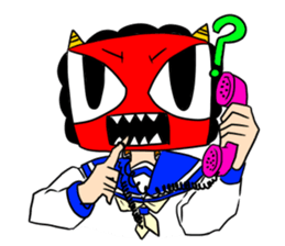 Namahage girl and animals sticker #15878818