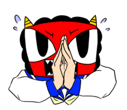 Namahage girl and animals sticker #15878819