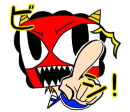 Namahage girl and animals sticker #15878822