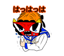 Namahage girl and animals sticker #15878825