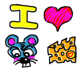 mouse cheese sticker #15878883