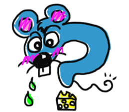 mouse cheese sticker #15878897