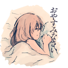 Various color ponytail girl sticker sticker #15879502