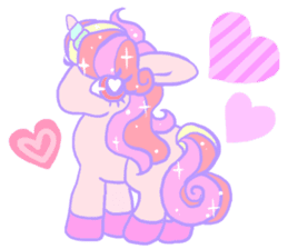 kirakira yumekawaii pastel unicorn. sticker #15879722