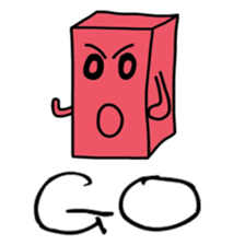 Red brick JUN and coal ball MAI sticker #15879764