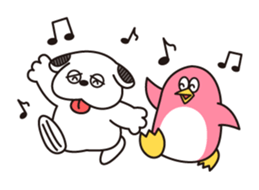 We are cute dog and penguin sticker #15880067