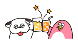 We are cute dog and penguin sticker #15880068