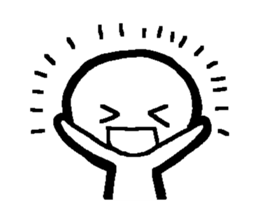 Rakugaki siro ningen Sticker sticker #15880354