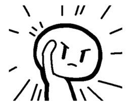 Rakugaki siro ningen Sticker sticker #15880355