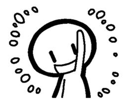 Rakugaki siro ningen Sticker sticker #15880356