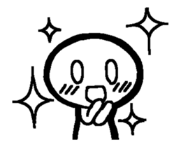 Rakugaki siro ningen Sticker sticker #15880357