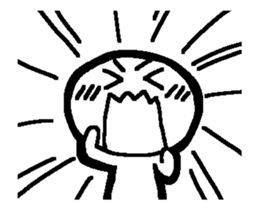 Rakugaki siro ningen Sticker sticker #15880358