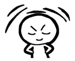 Rakugaki siro ningen Sticker sticker #15880359