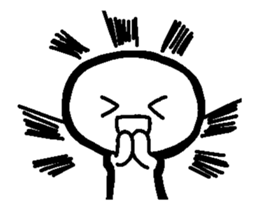 Rakugaki siro ningen Sticker sticker #15880360