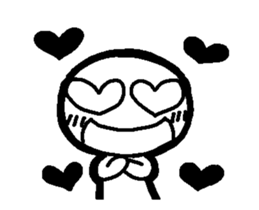 Rakugaki siro ningen Sticker sticker #15880361