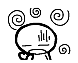 Rakugaki siro ningen Sticker sticker #15880362