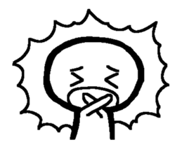 Rakugaki siro ningen Sticker sticker #15880363