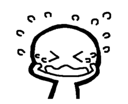 Rakugaki siro ningen Sticker sticker #15880364