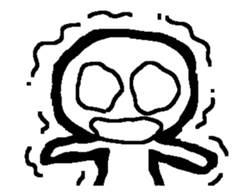 Rakugaki siro ningen Sticker sticker #15880365