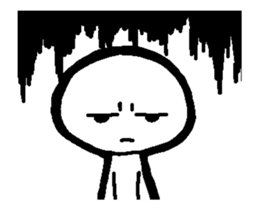 Rakugaki siro ningen Sticker sticker #15880366