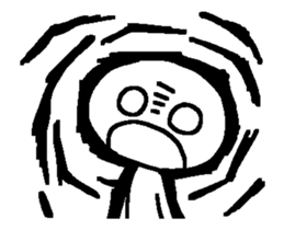 Rakugaki siro ningen Sticker sticker #15880367