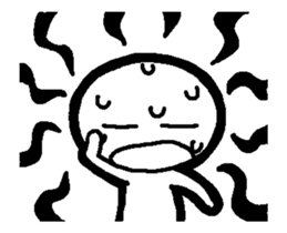 Rakugaki siro ningen Sticker sticker #15880368