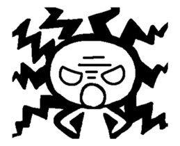 Rakugaki siro ningen Sticker sticker #15880369