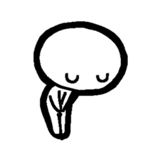 Rakugaki siro ningen Sticker sticker #15880371