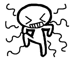 Rakugaki siro ningen Sticker sticker #15880373