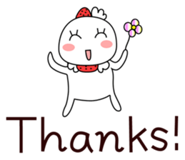 Strawberry fresh cream Daifuku -Eng.- sticker #15880486