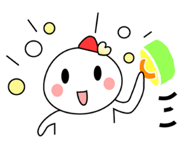 Strawberry fresh cream Daifuku -Eng.- sticker #15880488