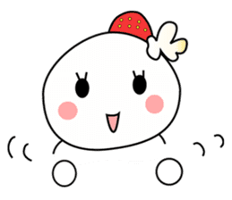 Strawberry fresh cream Daifuku -Eng.- sticker #15880516